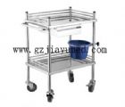 JY-A11 Stainless steel treatment cart（with drawer、plastic barrels）